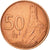 Moneta, Slovacchia, 50 Halierov, 2002, BB+, Acciaio placcato rame, KM:35