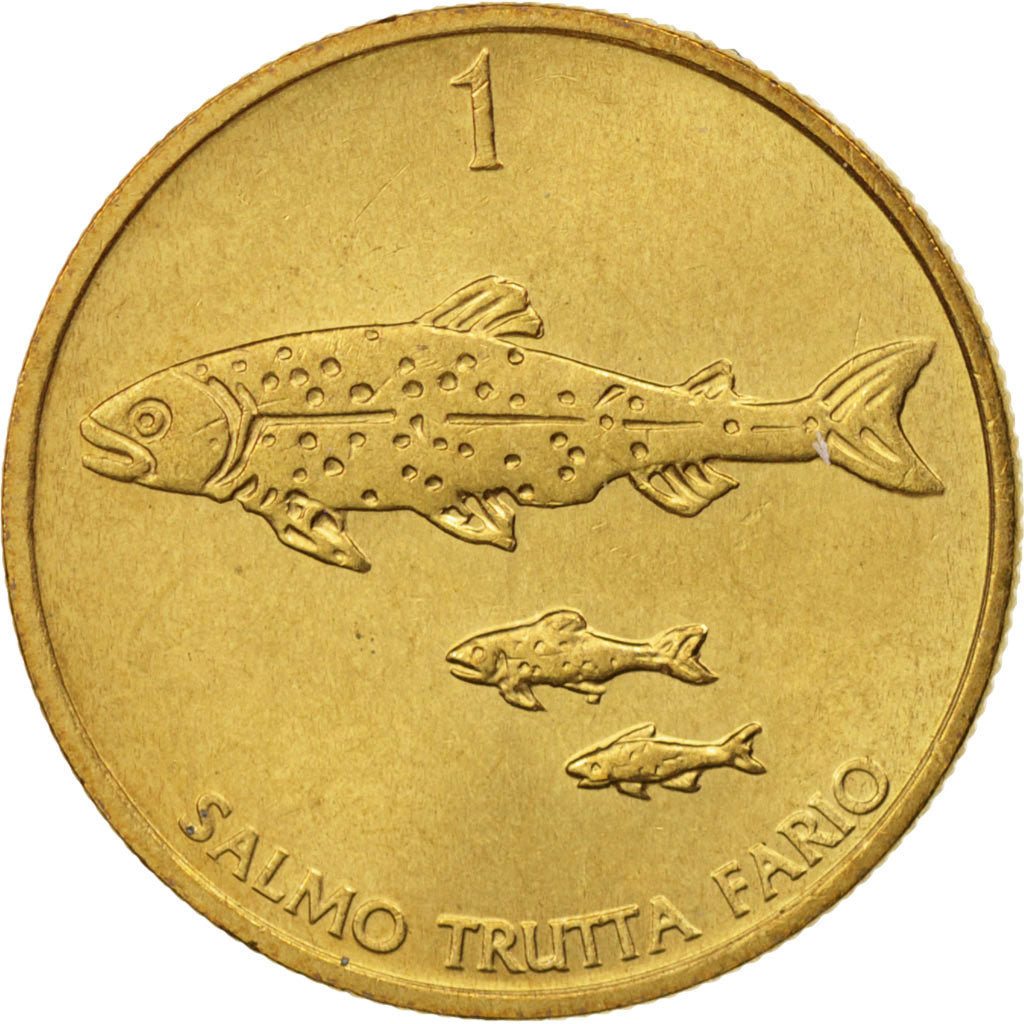 Coin, Slovenia, Tolar, 1992, AU(55-58), Nickel-brass, KM:4
