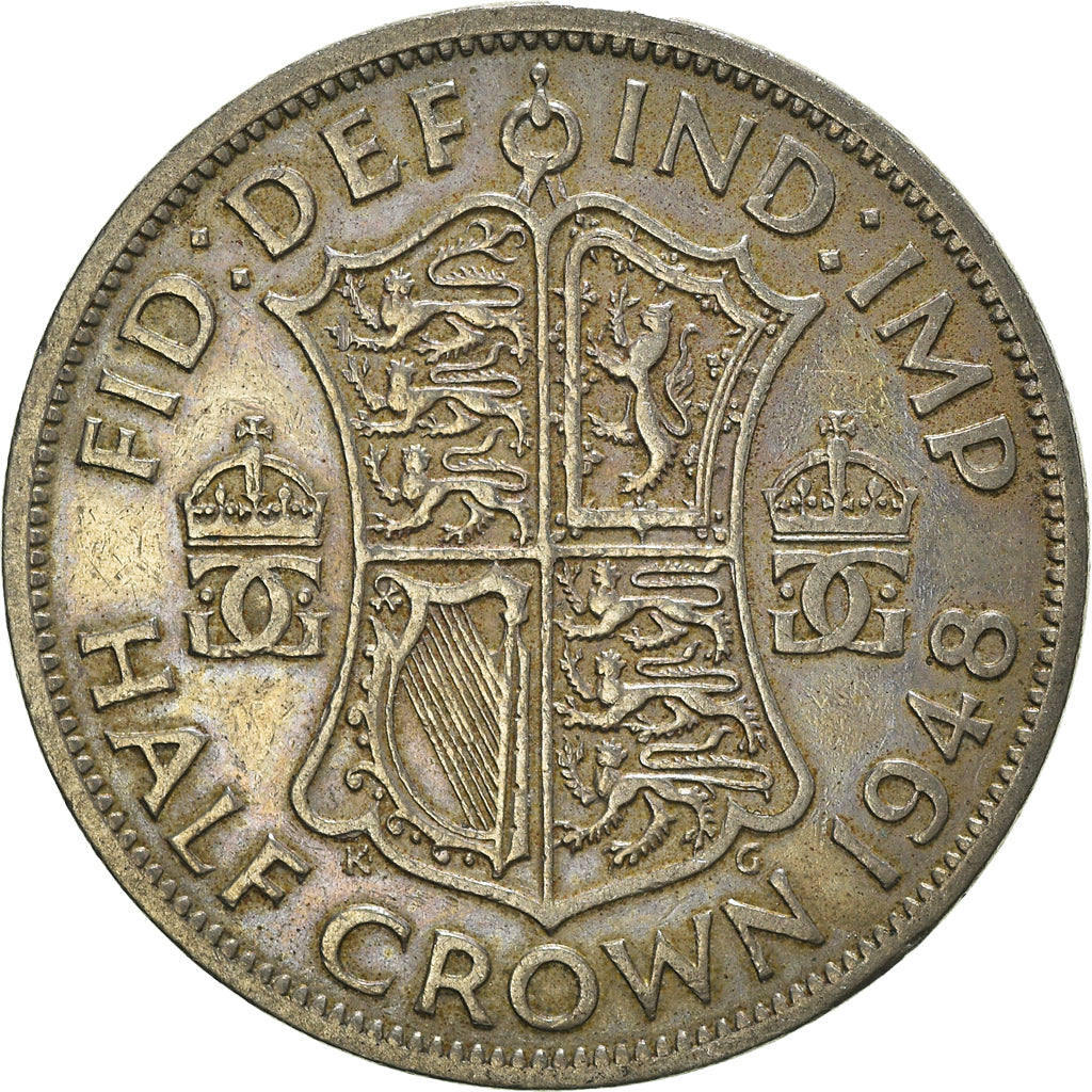 Monnaie, Grande-Bretagne, 1/2 Crown, 1948