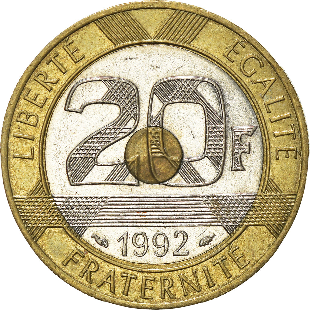 Moneta, Francja, 20 Francs, 1992