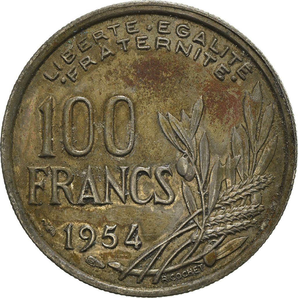 Coin, France, 100 Francs, 1954