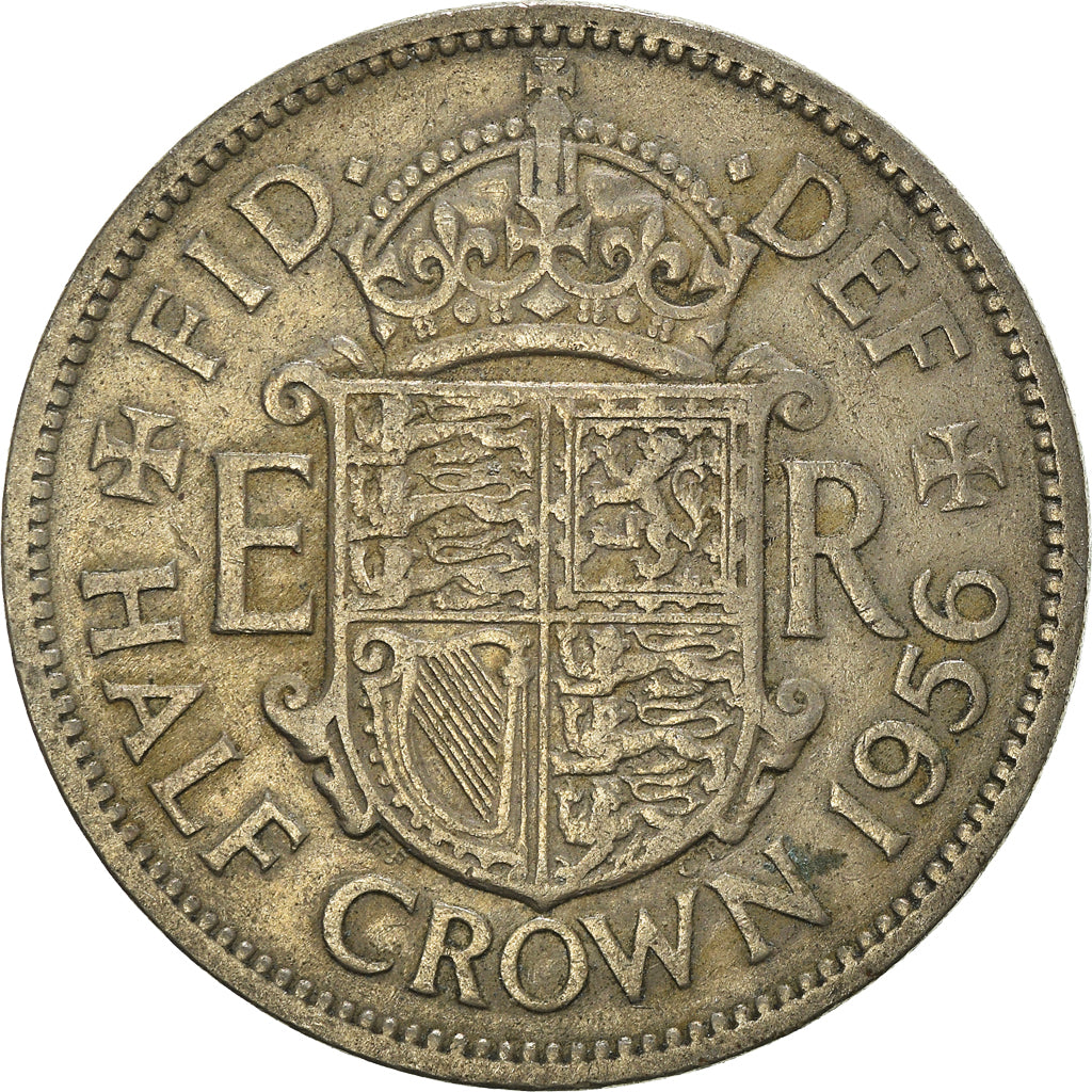 Monnaie, Grande-Bretagne, 1/2 Crown, 1956