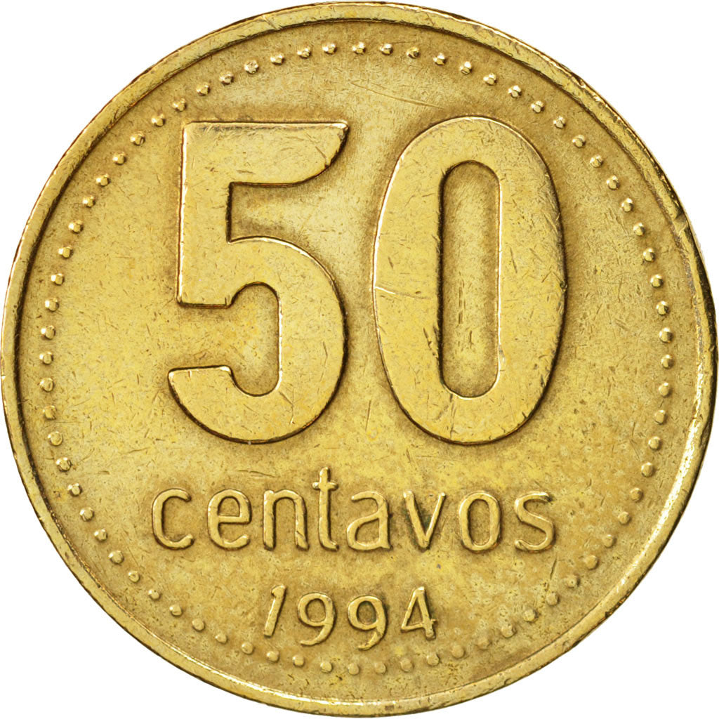 Moneta, Argentina, 50 Centavos, 1994, Buenos Aires, BB, Alluminio-bronzo