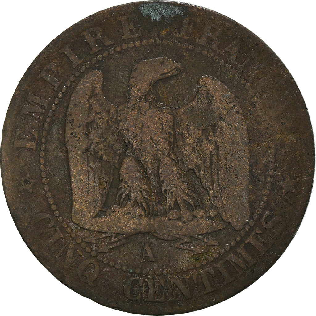 Moneta, Francia, 5 Centimes, 1854