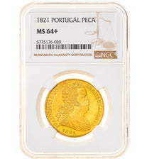 Moneda, Portugal, Jo, João VI, Peca, 6400 Reis, 1821, Lisbon, Very rare, NGC