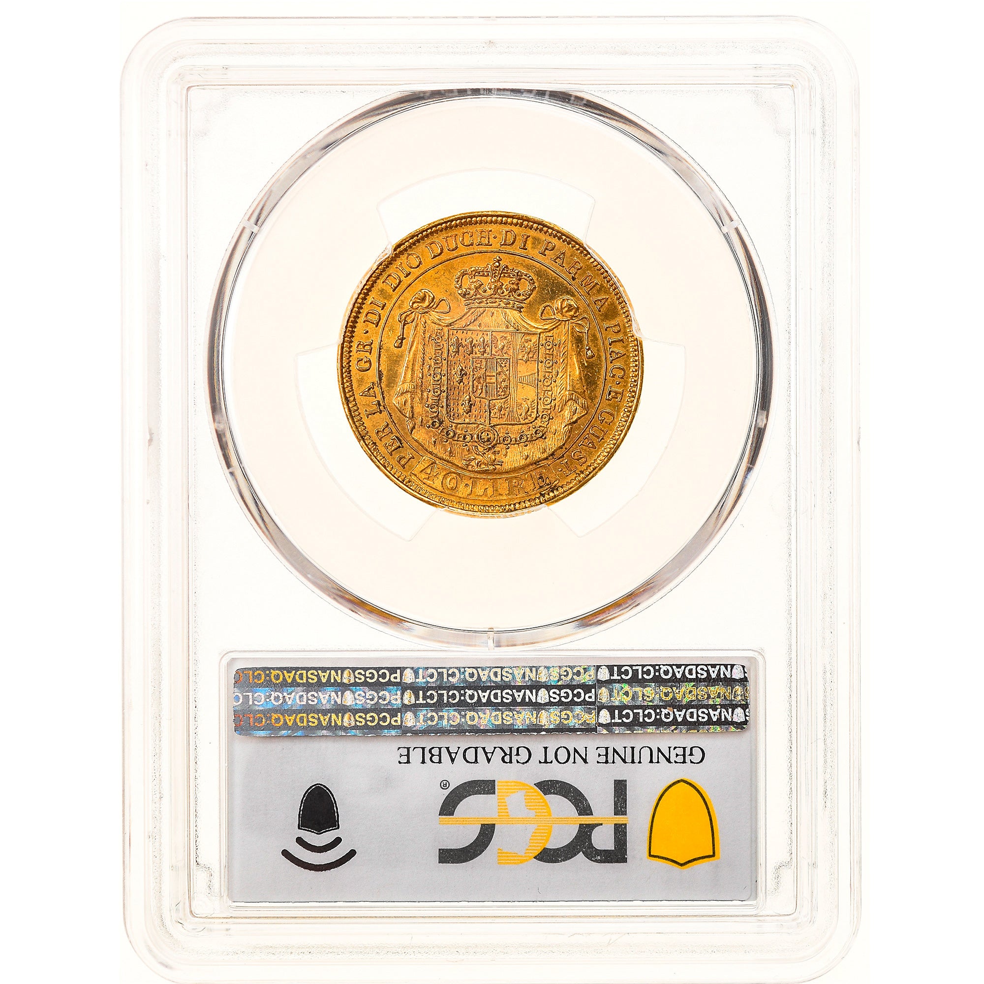 Coin, ITALIAN STATES, PARMA, Maria Luigia, 40 Lire, 1815, Parma, PCGS, Cleaned