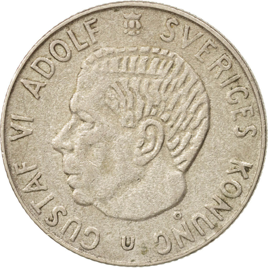 Coin, Sweden, Gustaf VI, Krona, 1964, EF(40-45), Silver, KM:826