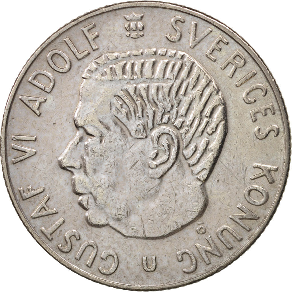 Coin, Sweden, Gustaf VI, Krona, 1973, EF(40-45), Copper-Nickel Clad Copper