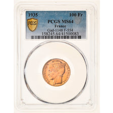 France, 100 Francs, Bazor, 1935, Paris, Gold, PCGS, MS64, Gadoury:1148, KM:880