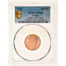 France, 100 Francs, Bazor, 1935, Paris, Gold, PCGS, MS64, Gadoury:1148, KM:880