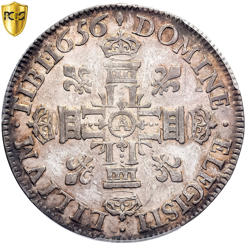 Francia, Louis XIV, lis d'argent, 1656, Paris, Argento, PCGS, XF45, Gadoury:167