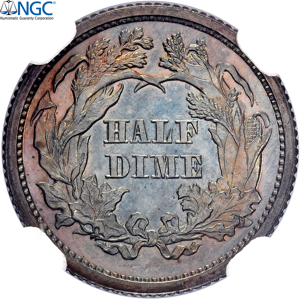 Vereinigte Staaten, Half Dime, Seated Liberty, 1871, Philadelphia, Cameo