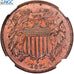 USA, 2 Cents, Union Shield, 1871, Philadelphia, Proof, Brązowy, NGC, PF65 RD