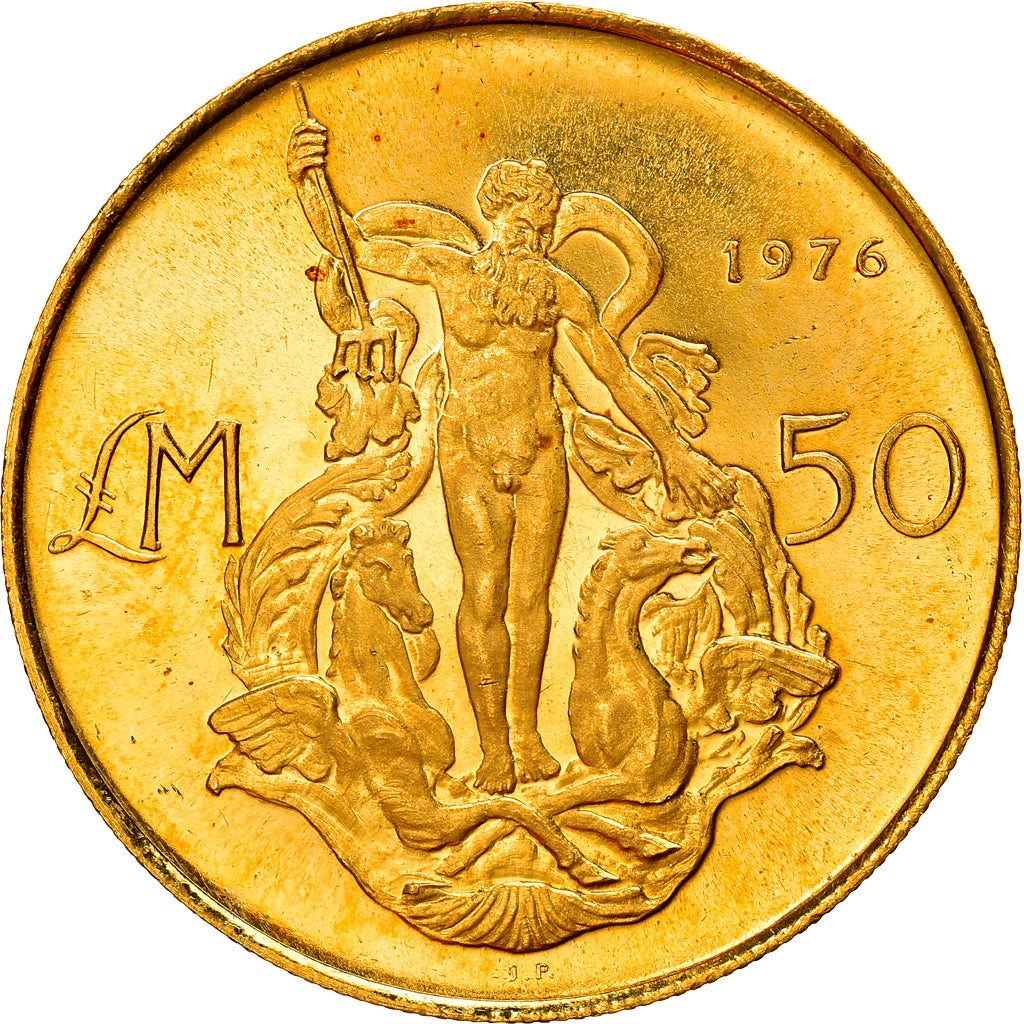 Malta, 50 Liri, 1976, Valletta, Gold, PCGS, MS67, Friedberg:61, KM:44