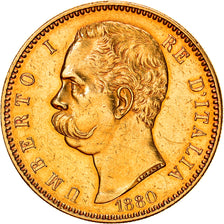 Italie, Humbert Ier, 100 Lire, 1880, Rome, Très rare, Or, SUP+, KM:22