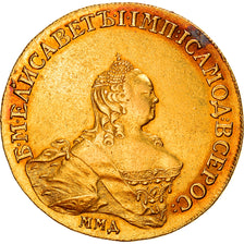 Russia, Elizabeth, 10 Roubles, 1756, Moscow, Oro, SPL-, KM:28.1