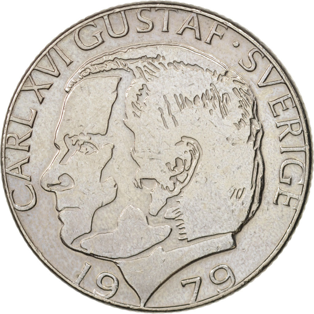 Moneta, Svezia, Carl XVI Gustaf, Krona, 1979, BB, Rame ricoperto in rame-nichel