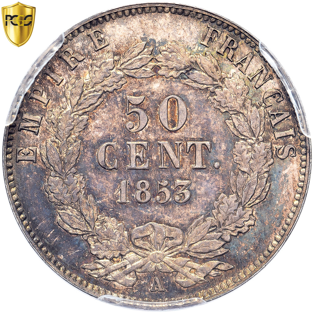 Münze, Frankreich, Napoleon III, Napoléon III, 50 Centimes, 1853, Paris