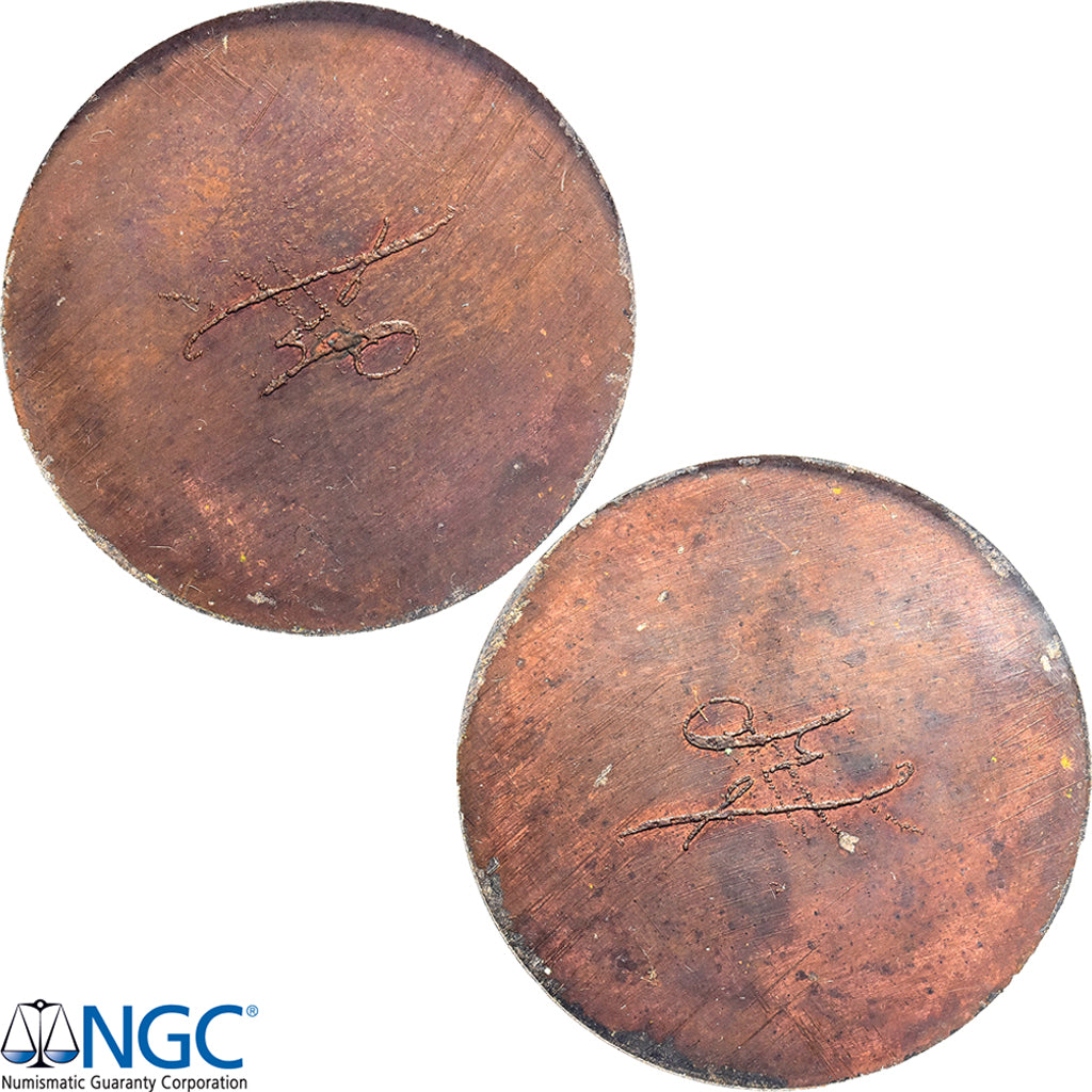 Coin, France, Napoleon III, 2 Francs, 1862, Paris, Paire essais unifaces, NGC