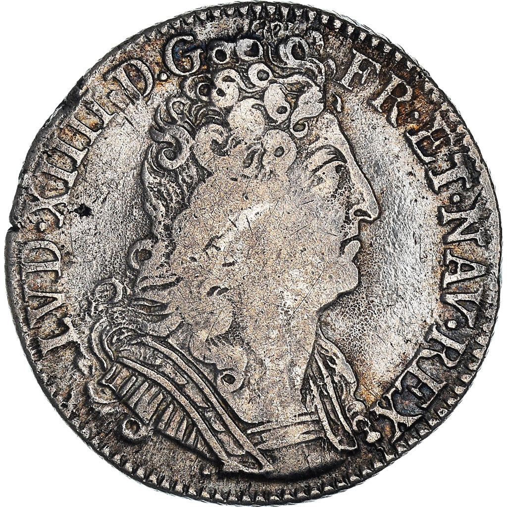 Munten, Frankrijk, Louis XIV, 1/4 Écu aux 3 couronnes, 1/4 Ecu, 1711, Reims