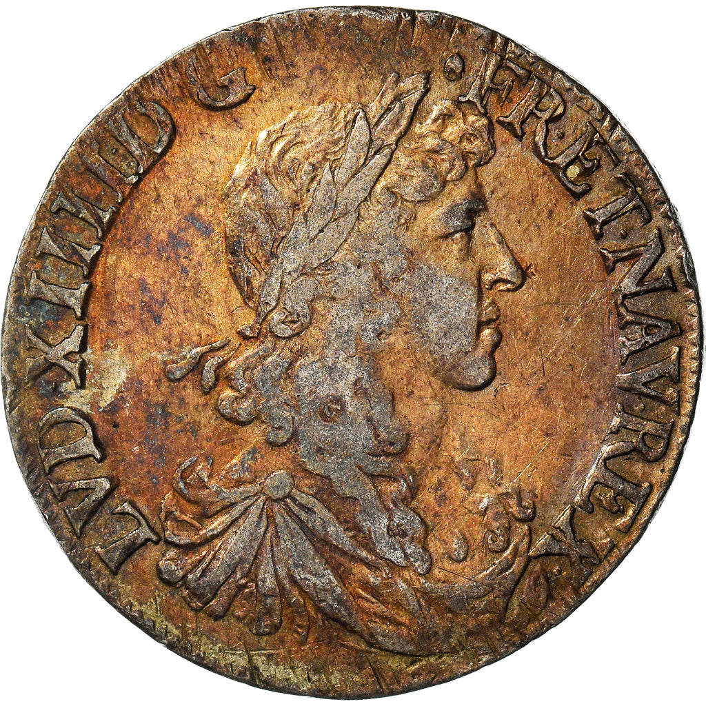 Munten, Frankrijk, Louis XIV, 1/2 Écu au buste juvénile, 1/2 Ecu, 1661