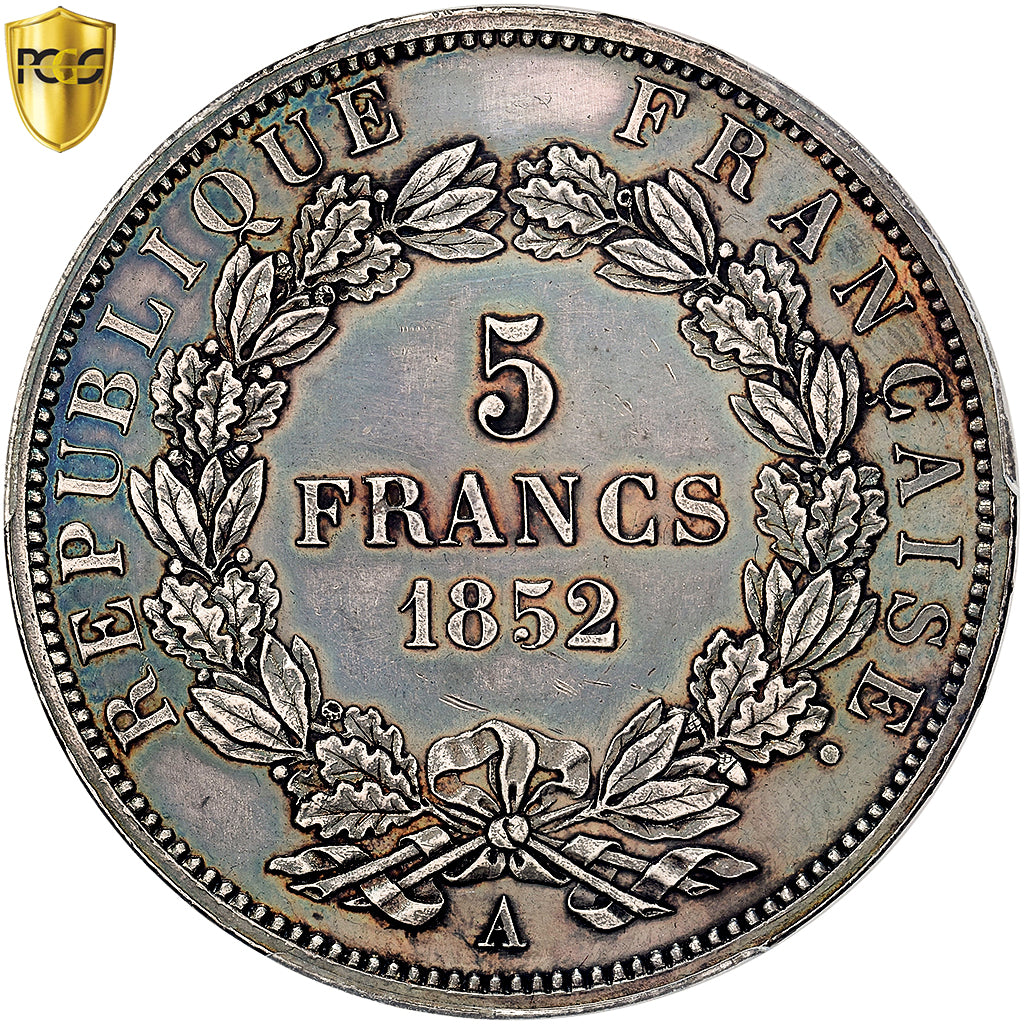 Francia, Louis-Napoléon Bonaparte, 5 Francs, 1852, Paris, Epreuve sur flan
