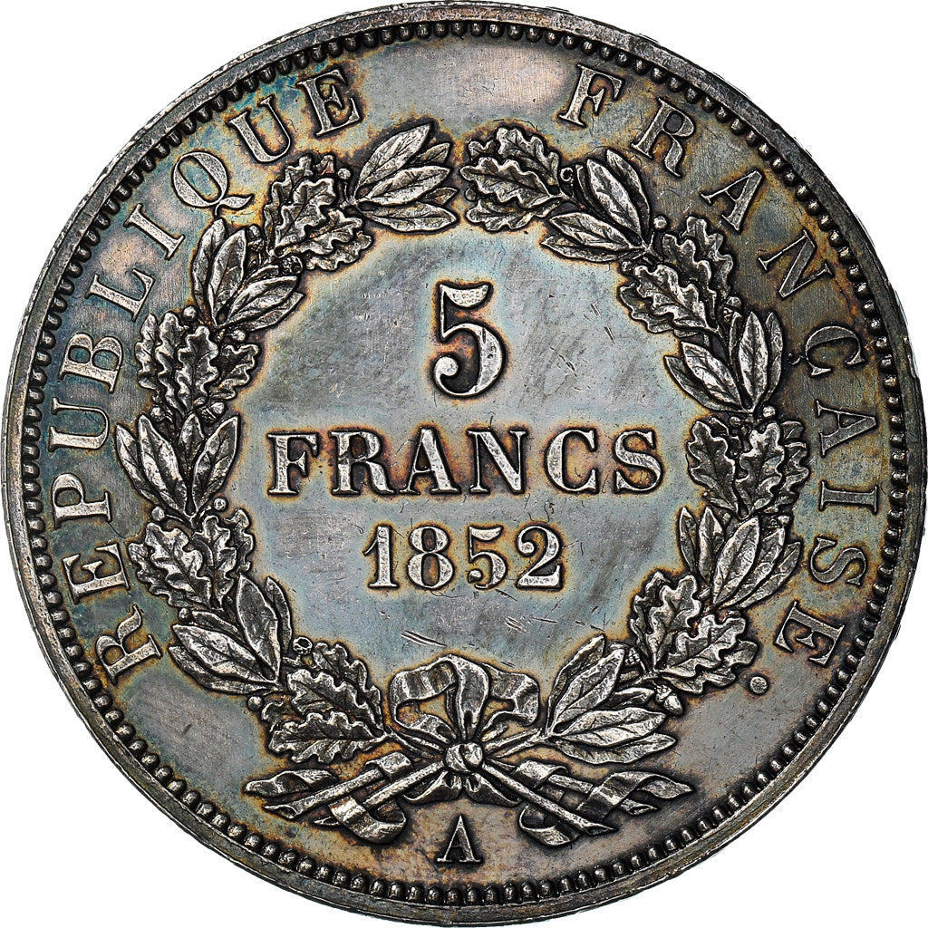 Francia, Louis-Napoléon Bonaparte, 5 Francs, 1852, Paris, Epreuve sur flan
