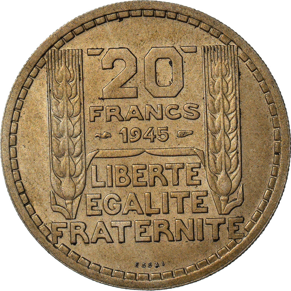 Münze, Frankreich, Turin, 20 Francs, 1945, Paris, ESSAI, VZ+, Copper-nickel