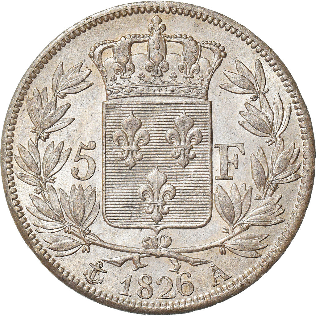 Coin, France, Charles X, 5 Francs, 1826, Paris, MS(60-62), Silver, KM:720.1