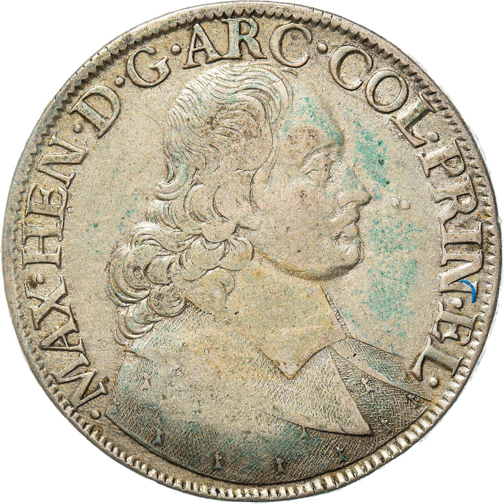 Münze, LIEGE, Maximilian Henry, Ducatone, 1671, Liege, S+, Silber, KM:84