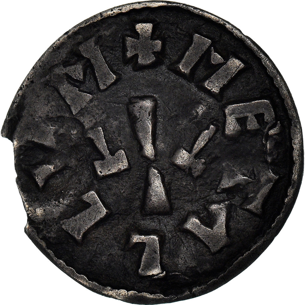 Coin, France, Louis le Pieux, Denier, 814-819, Melle, EF(40-45), Silver