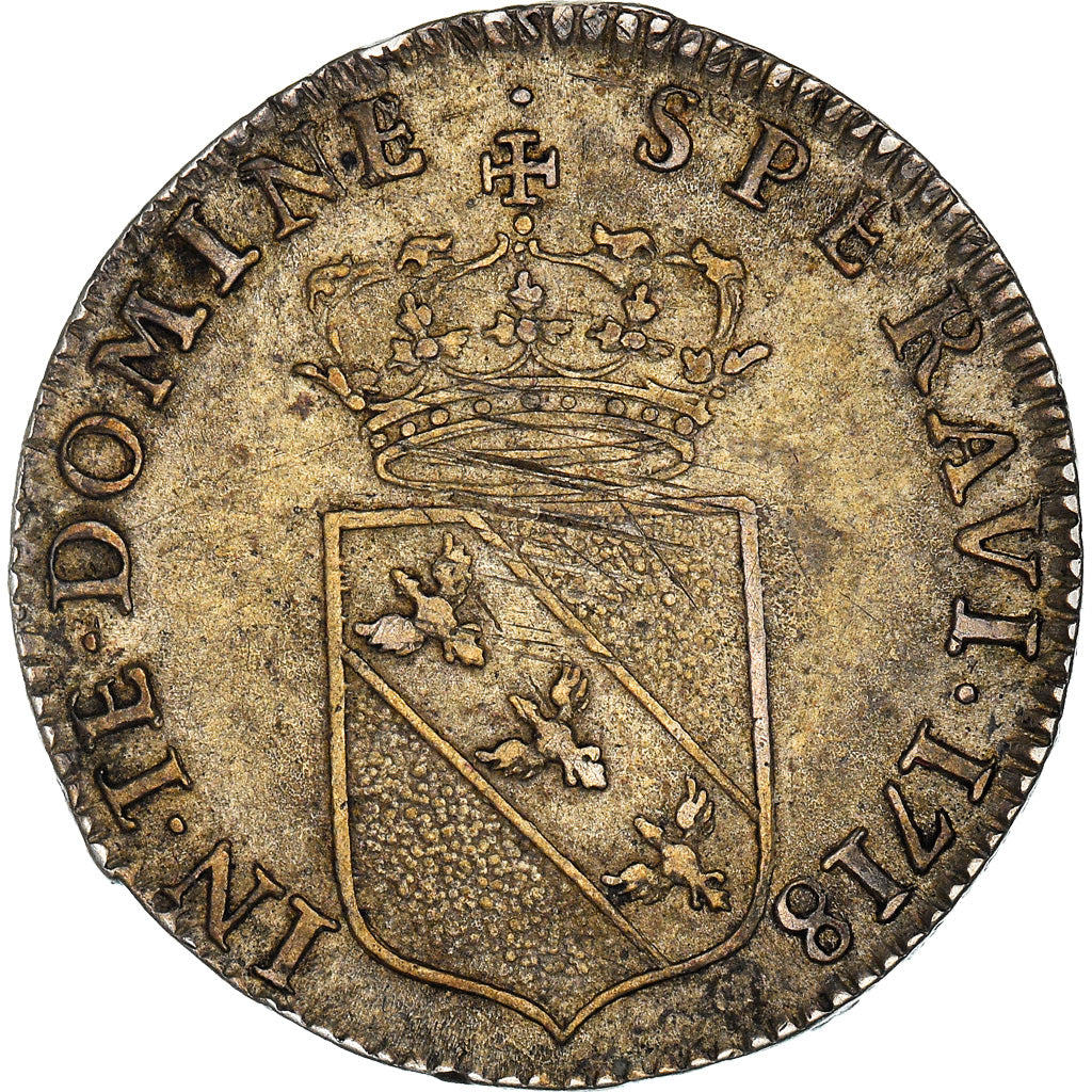 Monnaie, Etats allemands, LORRAINE, Leopold Joseph, Teston, 1718, Nancy, TTB