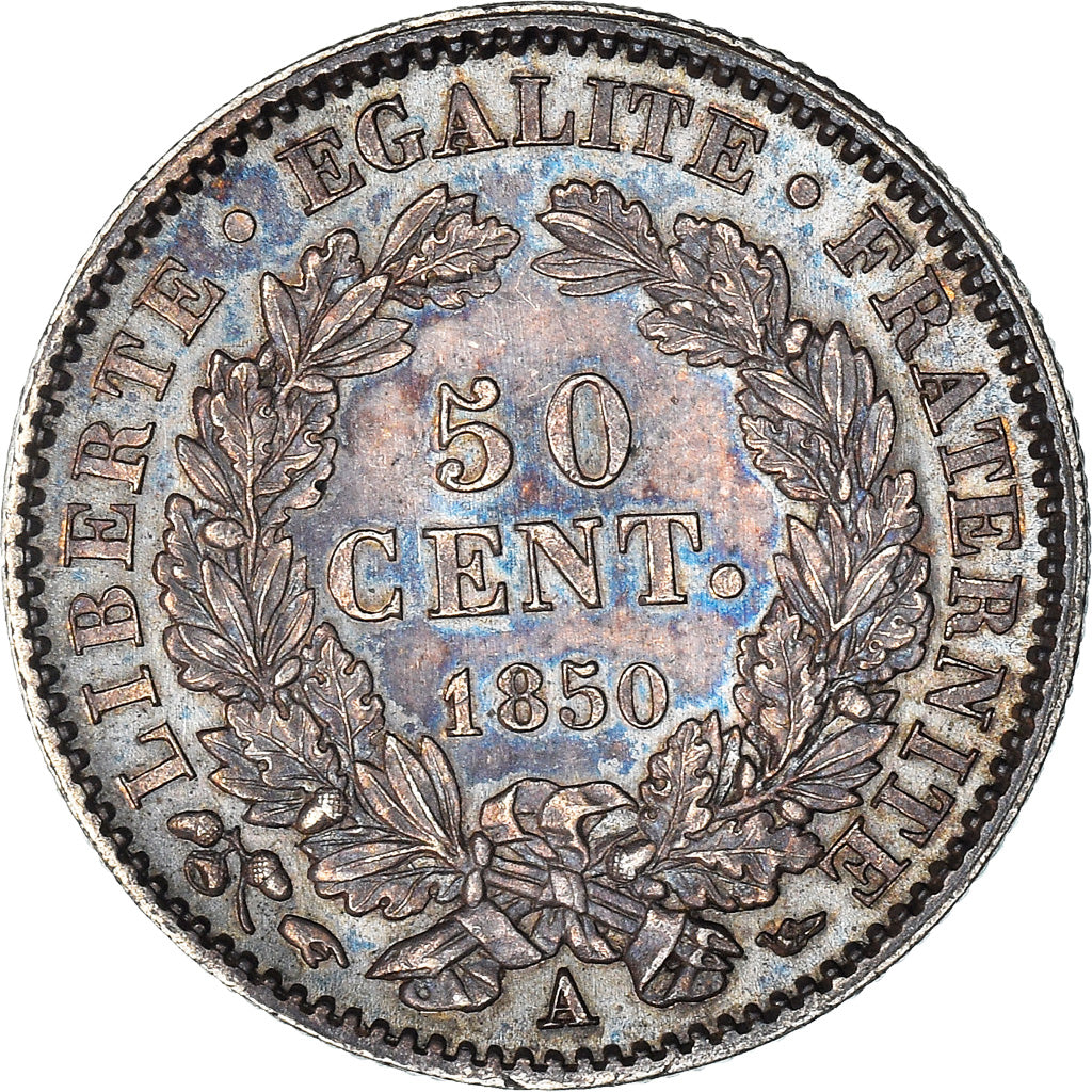 Münze, Frankreich, Cérès, 50 Centimes, 1850, Paris, UNZ+, Silber, KM:769.1