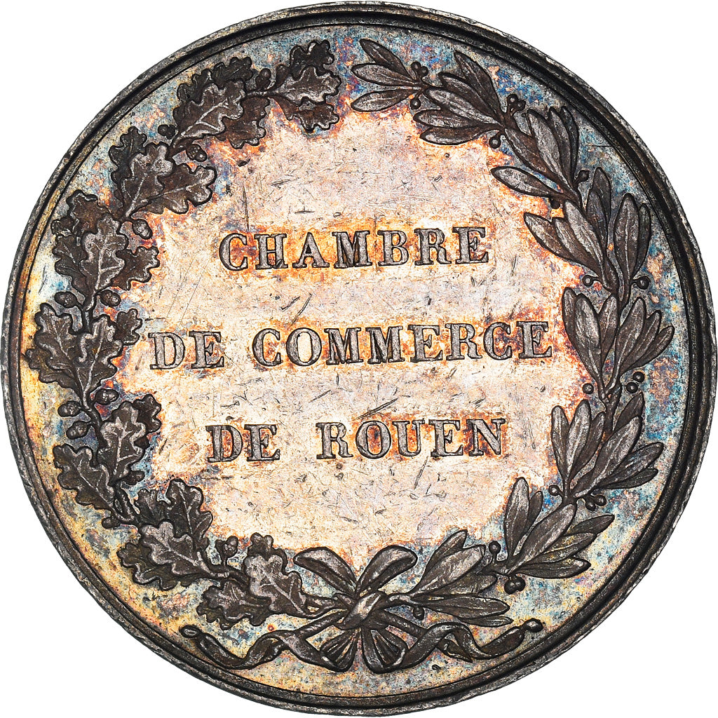 France, Token, Charles X, Chambre de Commerce de Rouen, n.d., Silver, Dubois.E