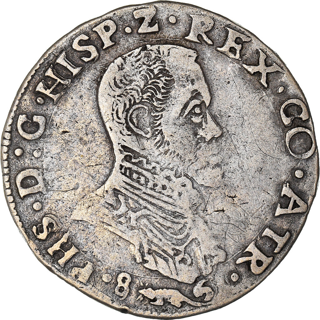 Moeda, Países Baixos Espanhóis, Philip II, 1/2 Philipsdaalder, 1/2 Ecu