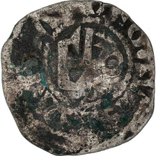 Monnaie, France, Anjou, Foulques V, Denier, Angers, B+, Argent, Boudeau:153