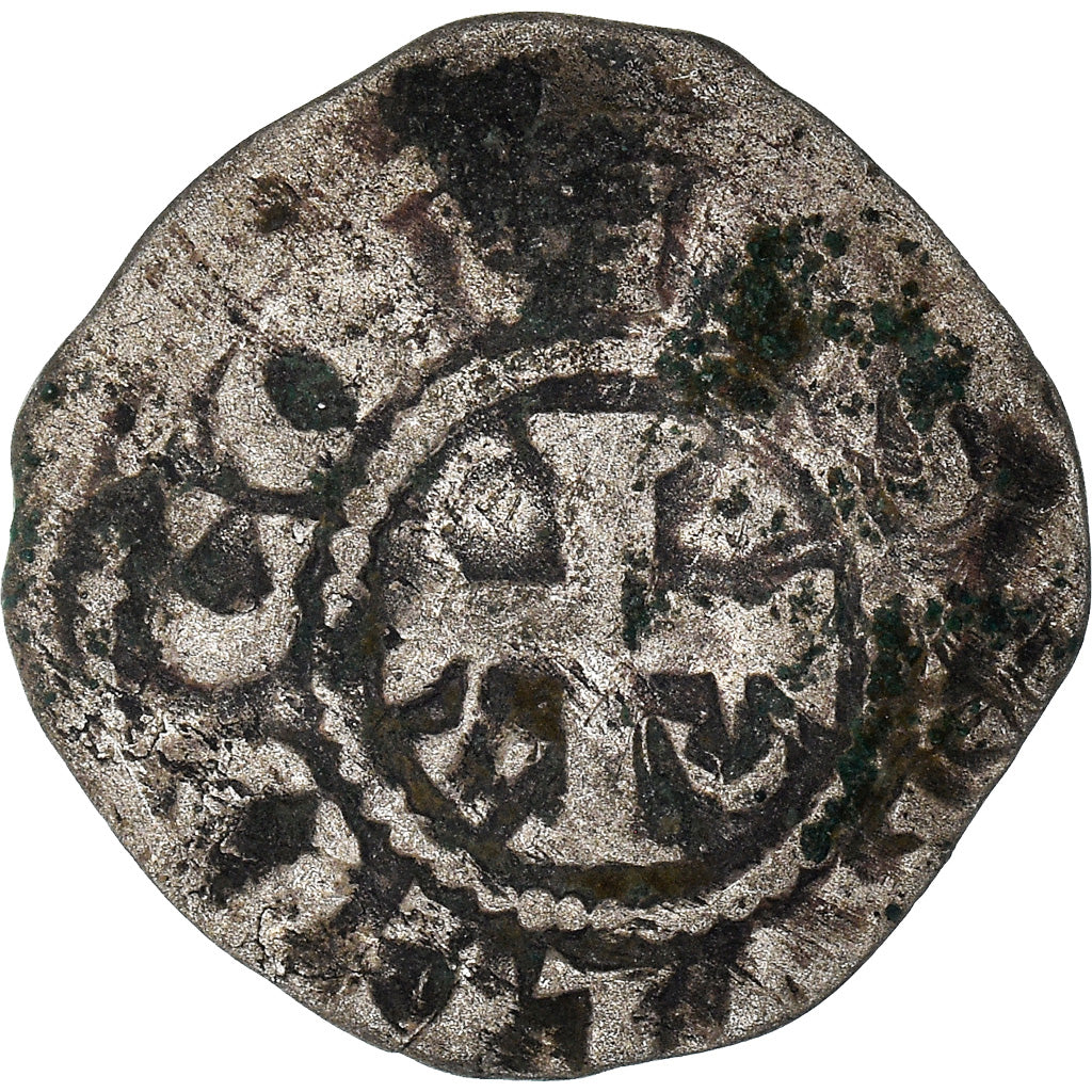 Monnaie, France, Anjou, Foulques V, Denier, Angers, B+, Argent, Boudeau:153