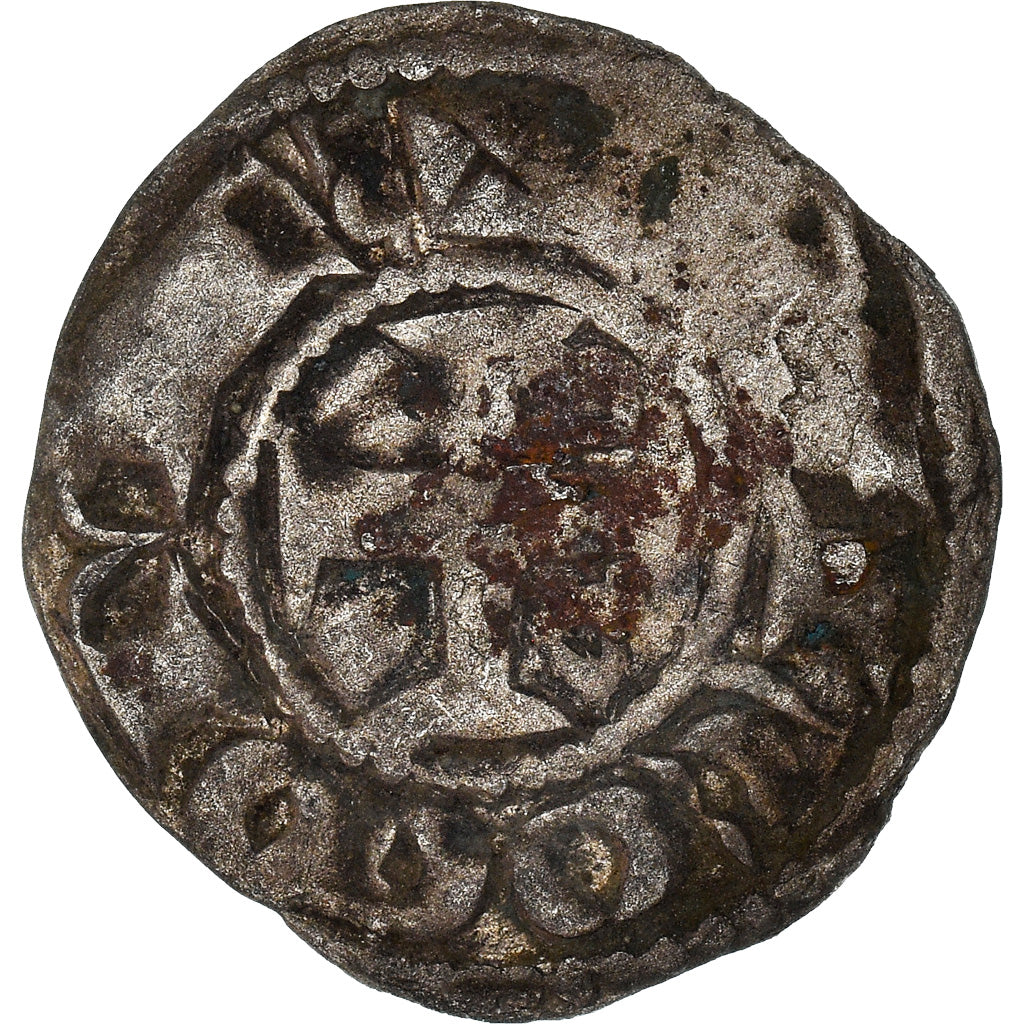 Munten, Frankrijk, Anjou, Foulques V, Denarius, Angers, ZG+, Zilver, Boudeau:153