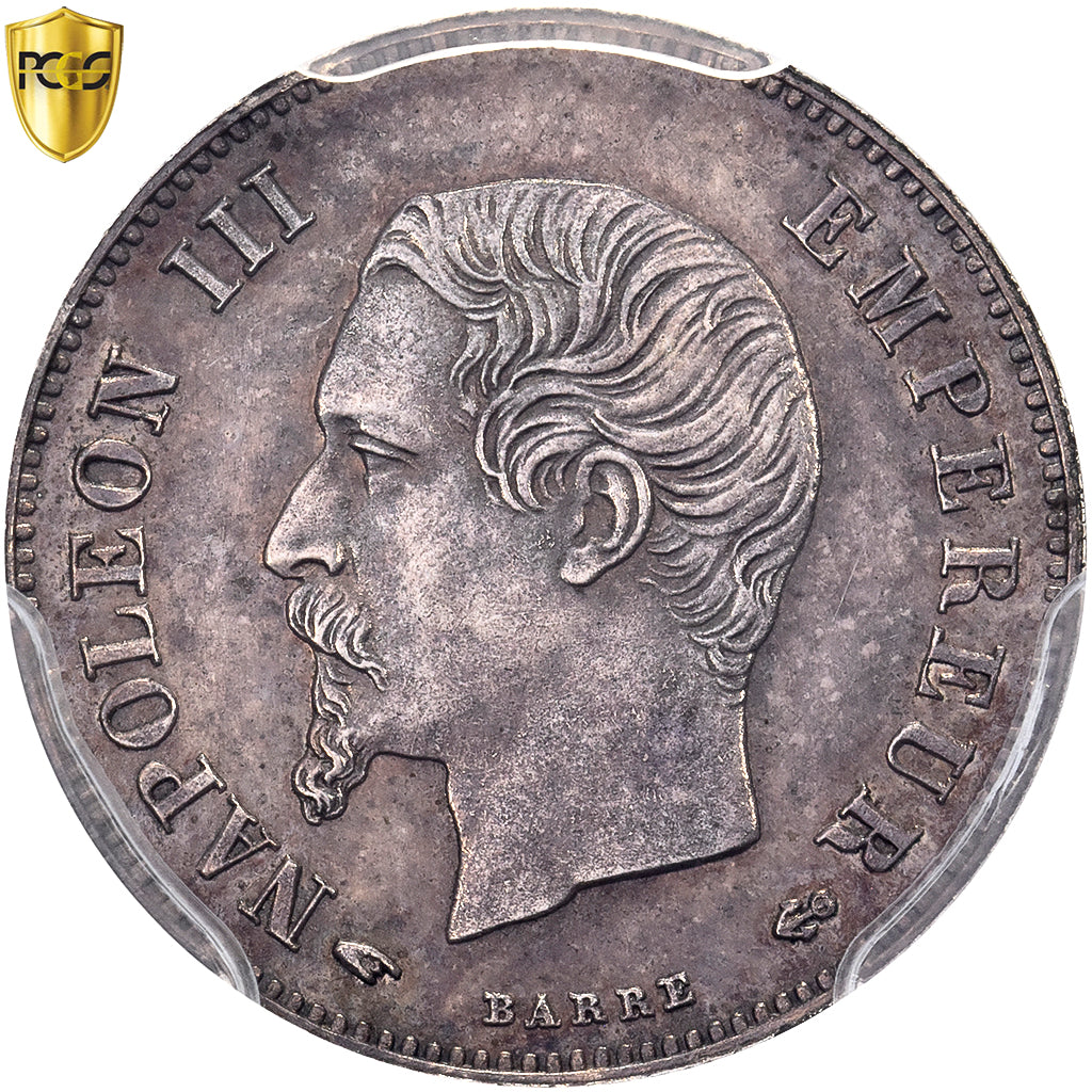 Frankreich, Napoleon III, 20 Centimes, 1856, Paris, Epreuve Uniface d'avers