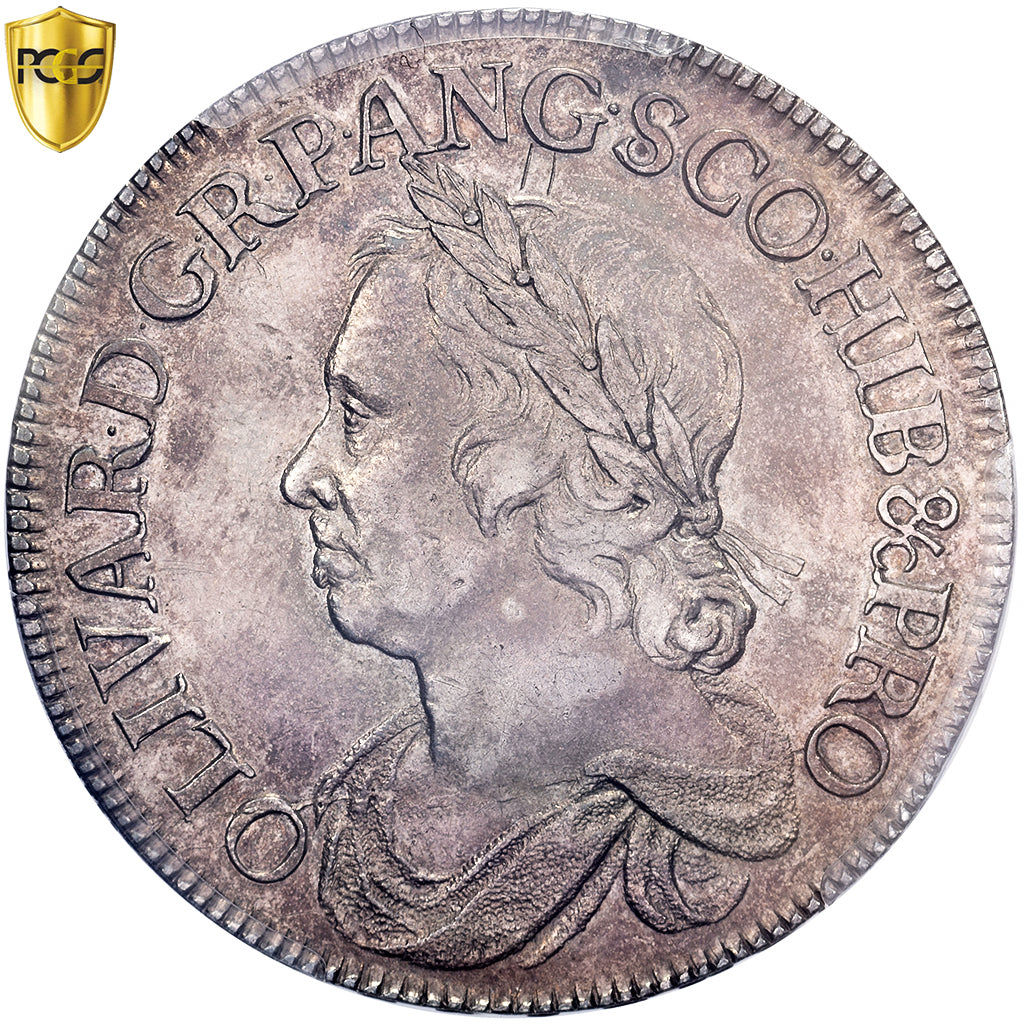 Großbritannien, Cromwell, Crown, 1658/7, London, Silber, PCGS, AU Details