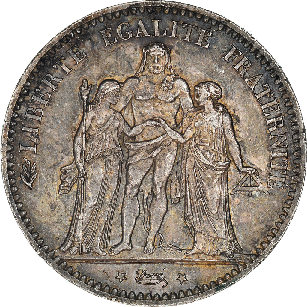 Coin, France, Hercule, 5 Francs, 1877, Paris, AU(55-58), Silver, KM:820.1