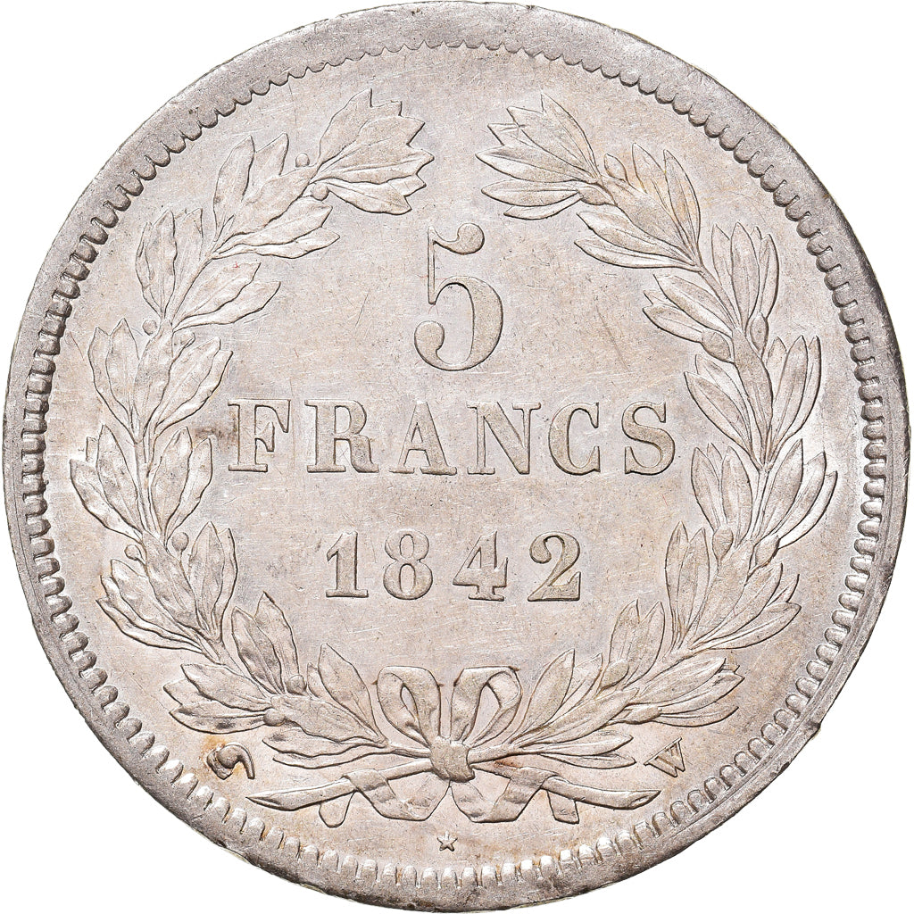 Coin, France, Louis-Philippe, 5 Francs, 1842, Lille, MS(60-62), Silver