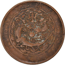 Moeda, China, HUNAN PROVINCE, Kuang-hs, 10 Cash, 1906, VF(20-25), Cobre