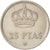 Moneda, España, Juan Carlos I, 25 Pesetas, 1975, MBC, Cobre - níquel, KM:808
