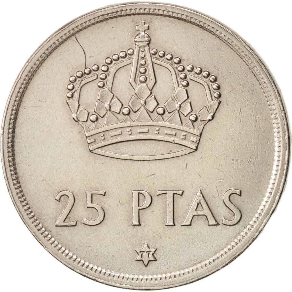Monnaie, Espagne, Juan Carlos I, 25 Pesetas, 1975, TTB, Copper-nickel, KM:808
