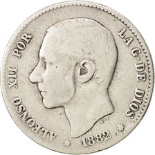 Coin, Spain, Alfonso XII, Peseta, 1882, VF(20-25), Silver, KM:686
