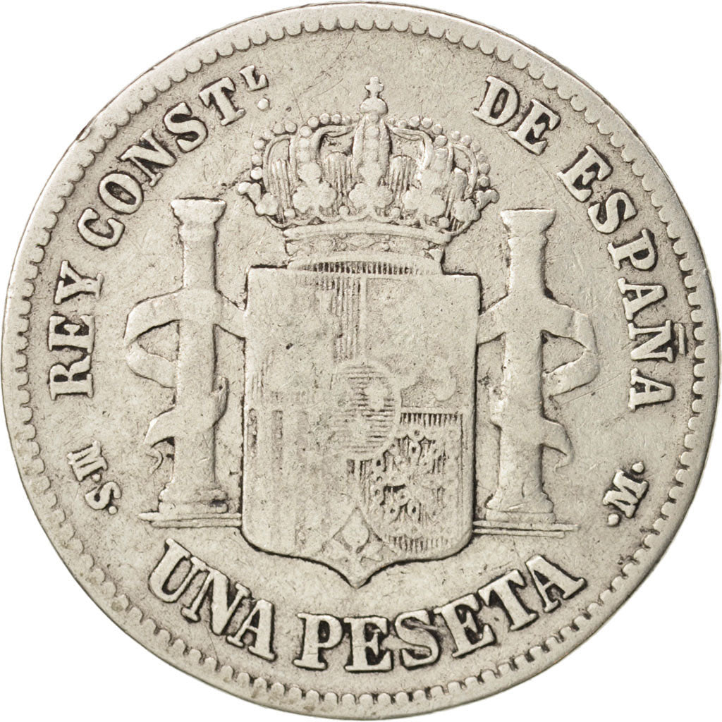 Coin, Spain, Alfonso XII, Peseta, 1882, VF(20-25), Silver, KM:686