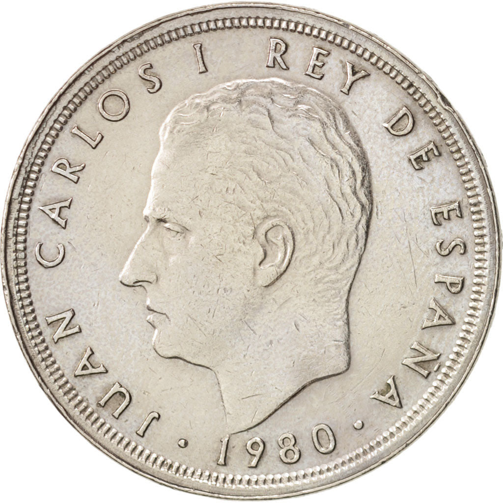 Moneda, España, Juan Carlos I, 50 Pesetas, 1980, MBC, Cobre - níquel, KM:819