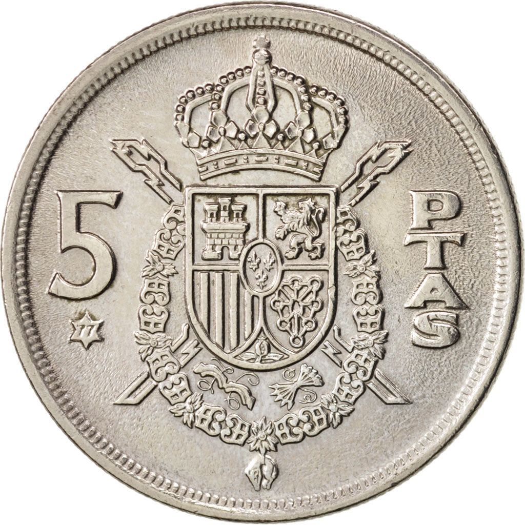 Moneda, España, Juan Carlos I, 5 Pesetas, 1975, EBC, Cobre - níquel, KM:807