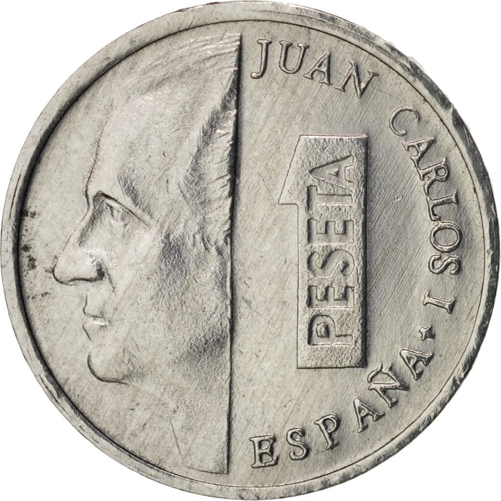 Münze, Spanien, Juan Carlos I, Peseta, 1989, VZ, Aluminium, KM:832